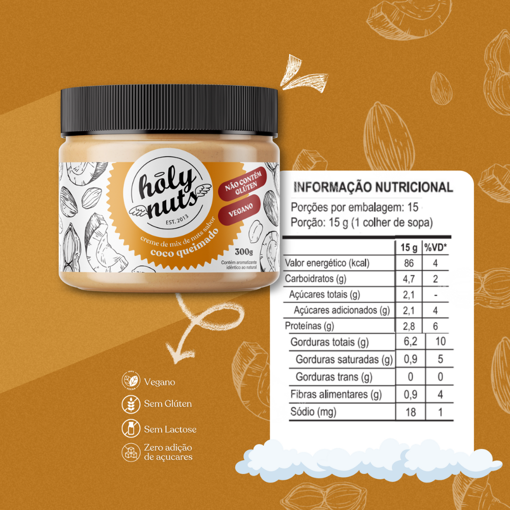 CREME DE MIX DE NUTS SABOR COCO QUEIMADO