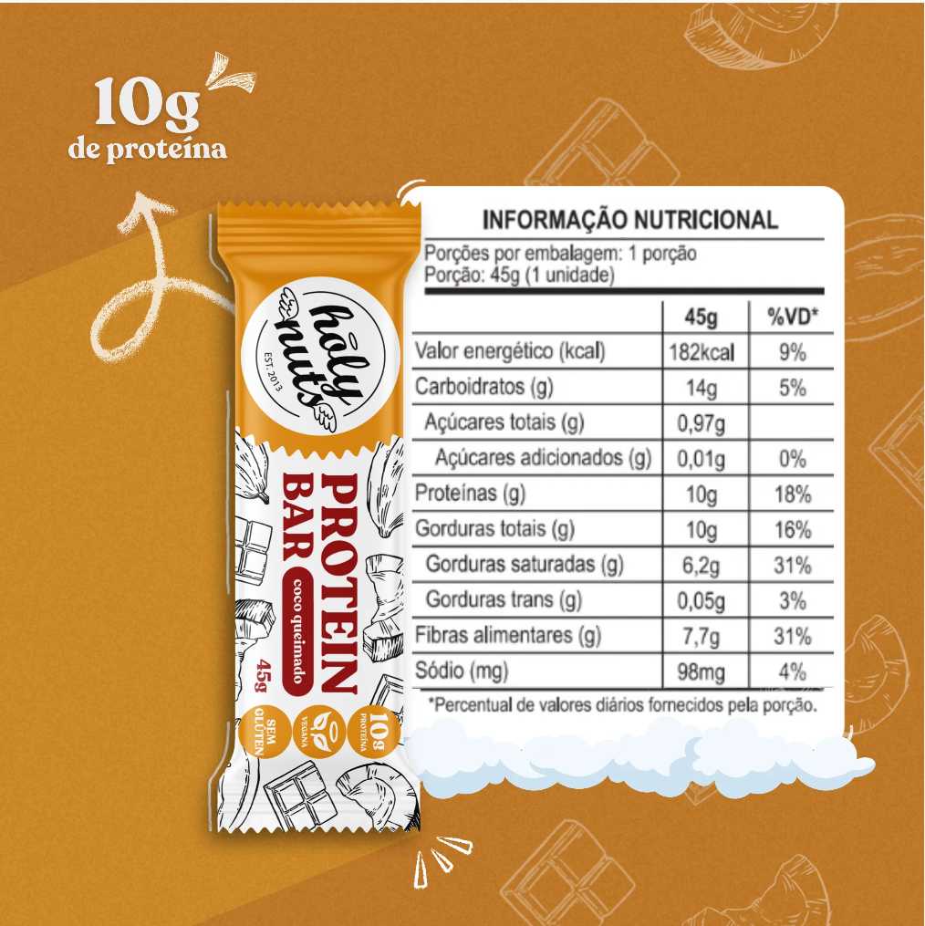 Caixa Barrinha de Proteína Coco Queimado + Caixa Paçoquinha com Whey
