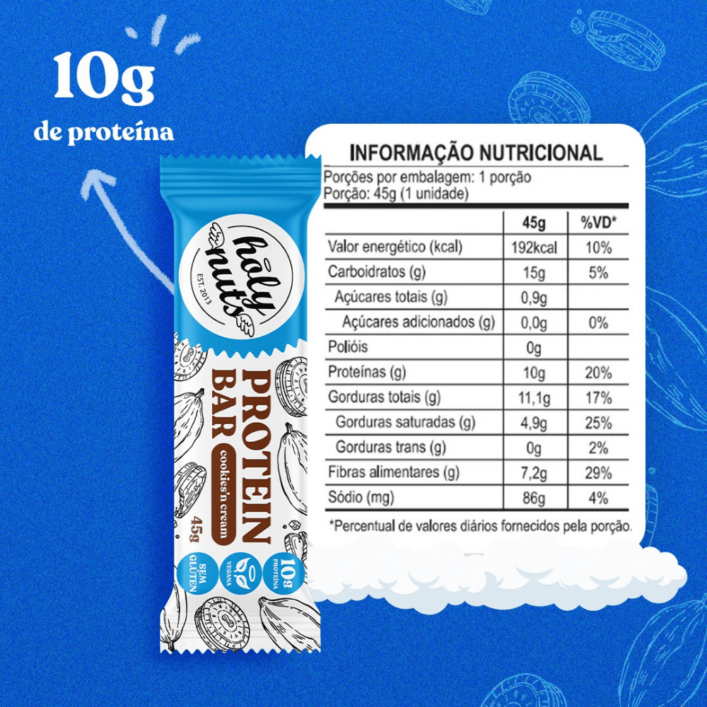 DISPLAY BARRA DE PROTEINA VEGANA - COOKIES'N'CREAM