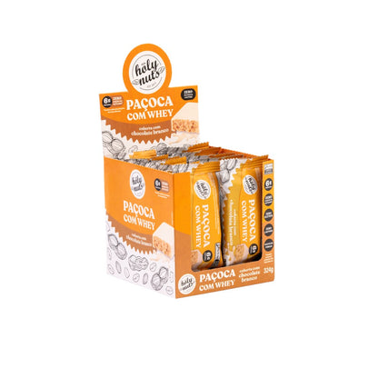 CX PAÇOCA COM WHEY COBERTA COM CHOCOLATE BRANCO