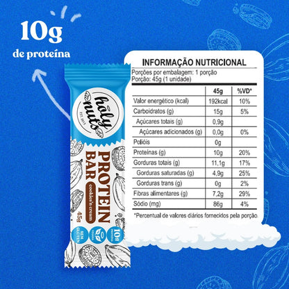 BARRA DE PROTEINA VEGANA - COOKIES'N'CREAM 45g