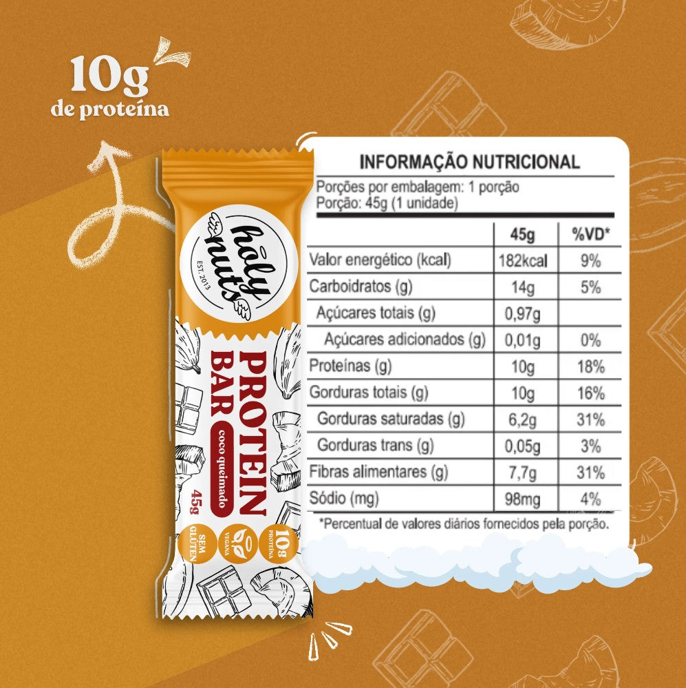 DISPLAY BARRA DE PROTEINA VEGANA - COCO QUEIMADO