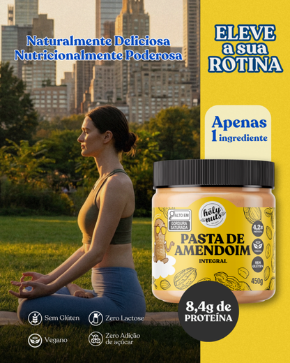 PASTA DE AMENDOIM INTEGRAL HOLY - 450g