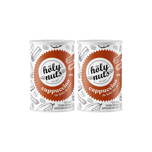 CAPPUCCINO DE LEITE DE COCO HOLY NUTS - 2 UNIDADES DE 120G CADA