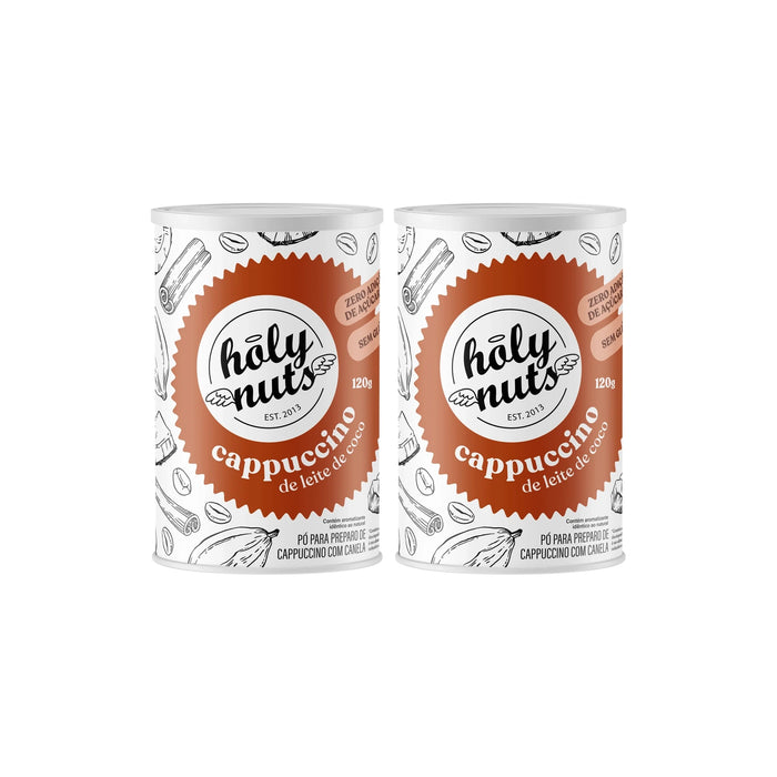 CAPPUCCINO DE LEITE DE COCO HOLY NUTS - 2 UNIDADES DE 120G CADA