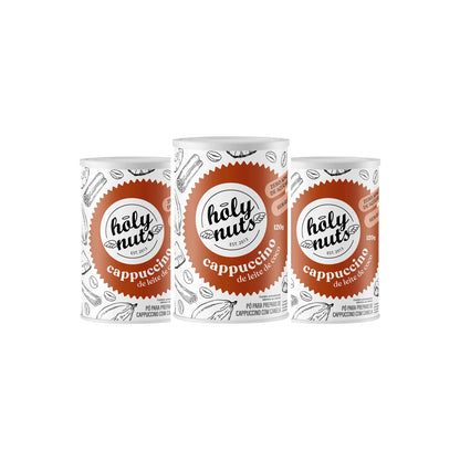 CAPPUCCINO DE LEITE DE COCO HOLY NUTS - 3 UNIDADES DE 120G CADA