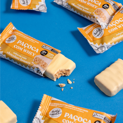 CX PAÇOCA COM WHEY COBERTA COM CHOCOLATE BRANCO