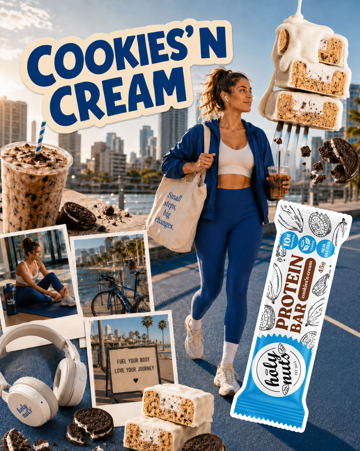 DISPLAY BARRA DE PROTEINA VEGANA - COOKIES'N'CREAM
