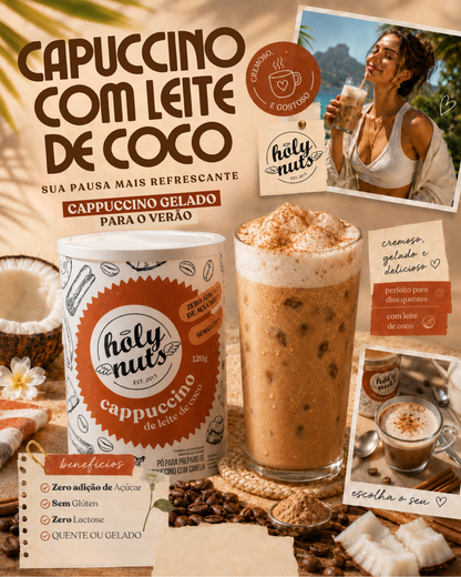 CAPPUCCINO DE LEITE DE COCO HOLY NUTS - 120G
