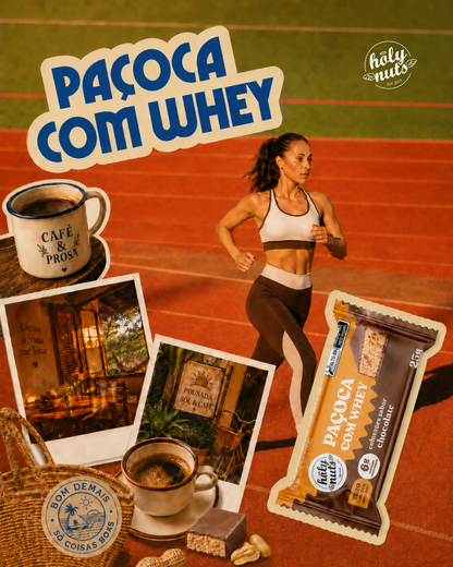 PAÇOCA COM WHEY COBERTA COM CHOCOLATE - 25g