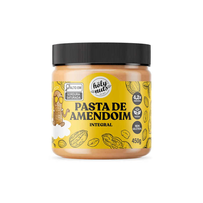 PASTA DE AMENDOIM INTEGRAL HOLY - 450g