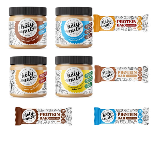 DEGUSTAÇÃO CREMES 150G e BARRAS DE PROTEÍNA VEGANAS TODOS OS SABORES