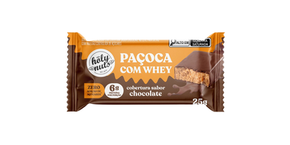 PAÇOCA COM WHEY COBERTA COM CHOCOLATE - 25g
